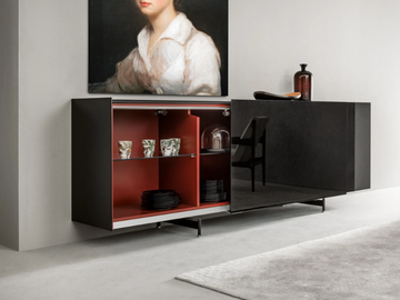 ATELIER - Wood and glass sideboard with sliding doors by Capo d’Opera - view 3